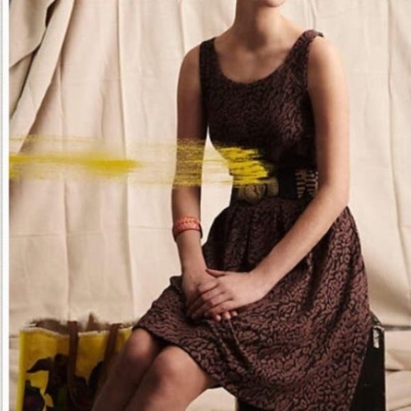 Anthropologie Deletta Leopard Neovison Dress Small - Picture 2 of 10